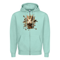 Seafoam bad rabbit Zipper Hoodie - Unal Design