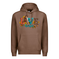 Chestnut love horses  leather turquoise leopard Premium Hoodie - Artiststas
