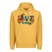 Mustard love horses  leather turquoise leopard Premium Hoodie - Artiststas