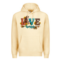 Pina Colada love horses  leather turquoise leopard Premium Hoodie - Artiststas