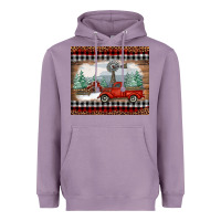 Lavender Christmas farm and truck Heavyweight Hoodie - RanaPortraitStore
