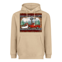 Mushroom Christmas farm and truck Heavyweight Hoodie - RanaPortraitStore