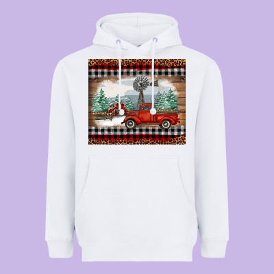Christmas Farm And Truck Heavyweight Hoodie Designed By Ranaportraitstore