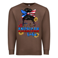 Chestnut All American Babe 4th of July Premium Sweatshirt - CowGirlArtShop