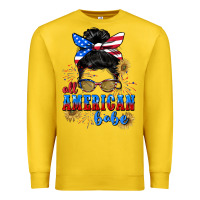 Lemon All American Babe 4th of July Premium Sweatshirt - CowGirlArtShop