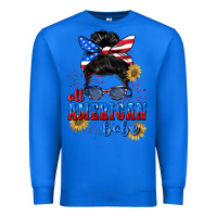 True Royal All American Babe 4th of July Premium Sweatshirt - CowGirlArtShop