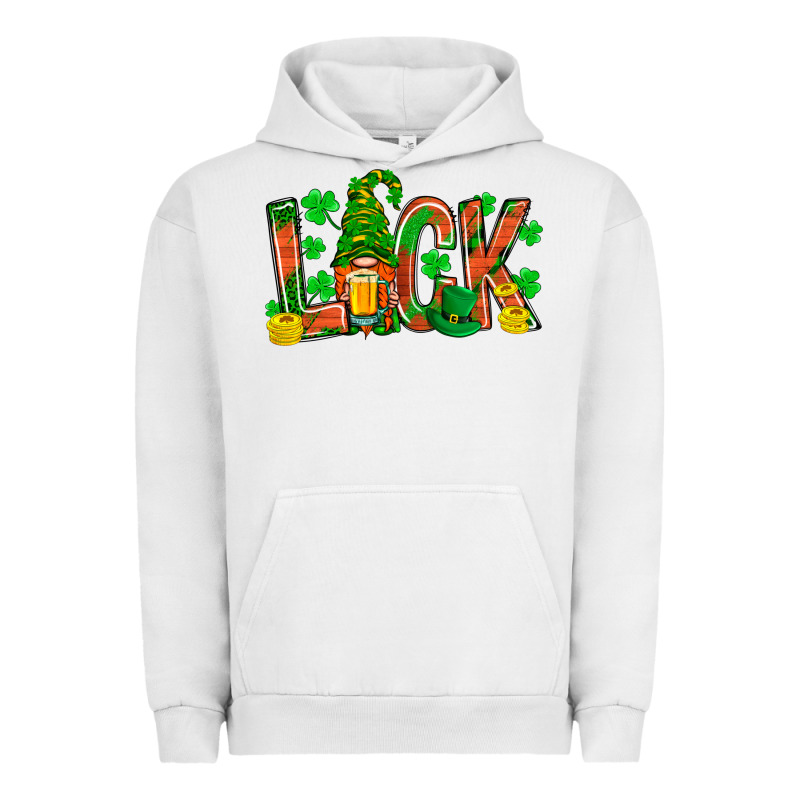 Luck With Gnome And Beer Urban Hoodie by NancyCooperArtShop | Teevron