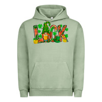 Pigment Oil Green luck with gnome and beer Urban Hoodie - NancyCooperArtShop