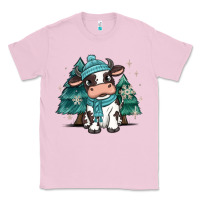 Bubblegum Pink winter i'm udderly freezing baby cow Classic Tee - MaliasSmallBusiness