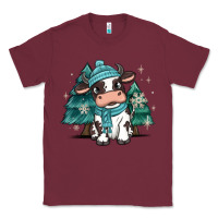 Burgundy winter i'm udderly freezing baby cow Classic Tee - MaliasSmallBusiness
