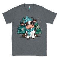 Charcoal Heather winter i'm udderly freezing baby cow Classic Tee - MaliasSmallBusiness