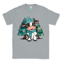 Heather Grey winter i'm udderly freezing baby cow Classic Tee - MaliasSmallBusiness