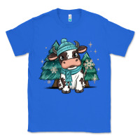 Winter I'm Udderly Freezing Baby Cow Classic Tee | Teevron