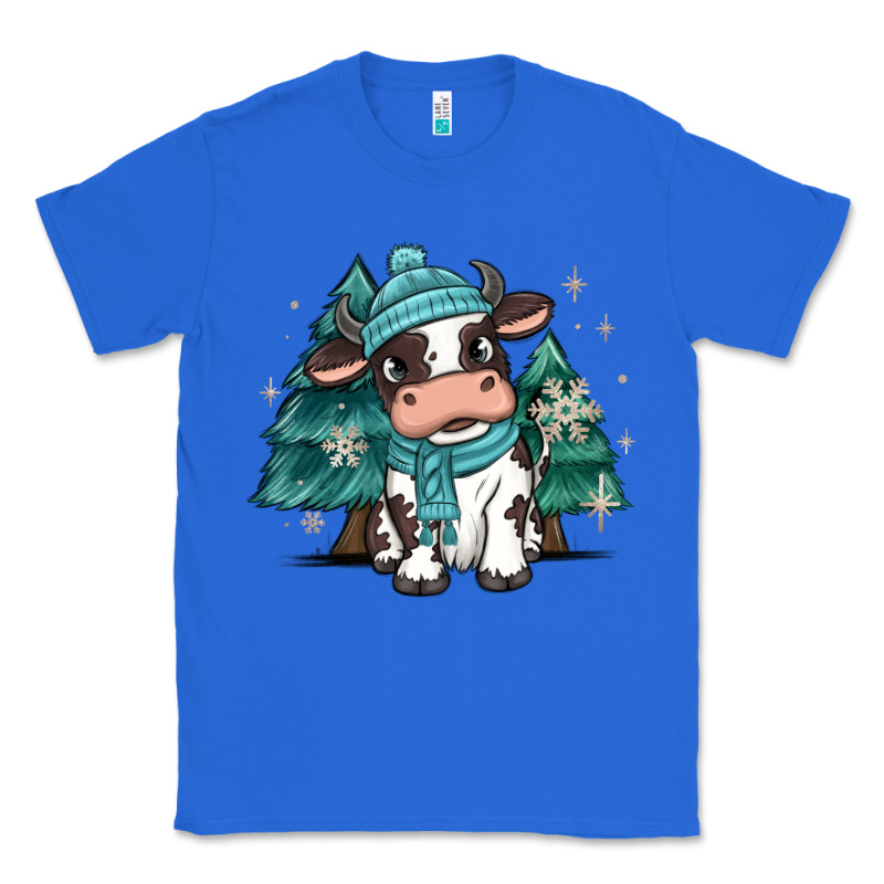 Winter I'm Udderly Freezing Baby Cow Classic Tee by MaliasSmallBusiness | Teevron