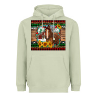 Matcha christmas farm and horse Heavyweight Hoodie - RanaPortraitStore