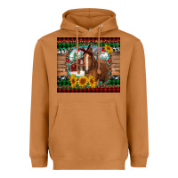 Meerkat christmas farm and horse Heavyweight Hoodie - RanaPortraitStore