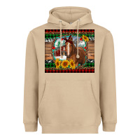 Mushroom christmas farm and horse Heavyweight Hoodie - RanaPortraitStore