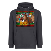 Smoke christmas farm and horse Heavyweight Hoodie - RanaPortraitStore