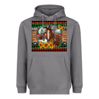 Storm christmas farm and horse Heavyweight Hoodie - RanaPortraitStore
