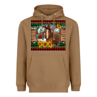 Toasted Coconut christmas farm and horse Heavyweight Hoodie - RanaPortraitStore