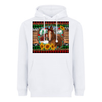 White christmas farm and horse Heavyweight Hoodie - RanaPortraitStore