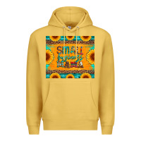 Antique Gold small business mama leopard turquoise aztec serape cowhide sunflowers Premium Hoodie - Artiststas