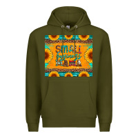 Army Green small business mama leopard turquoise aztec serape cowhide sunflowers Premium Hoodie - Artiststas