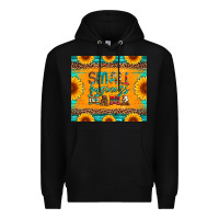 Black small business mama leopard turquoise aztec serape cowhide sunflowers Premium Hoodie - Artiststas