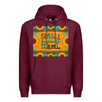 Burgundy small business mama leopard turquoise aztec serape cowhide sunflowers Premium Hoodie - Artiststas