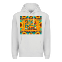 Dove Grey small business mama leopard turquoise aztec serape cowhide sunflowers Premium Hoodie - Artiststas