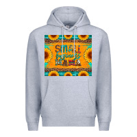 Heather Grey small business mama leopard turquoise aztec serape cowhide sunflowers Premium Hoodie - Artiststas