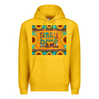 Lemon small business mama leopard turquoise aztec serape cowhide sunflowers Premium Hoodie - Artiststas