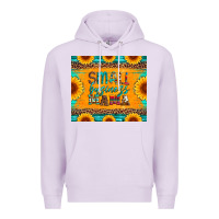Lilac small business mama leopard turquoise aztec serape cowhide sunflowers Premium Hoodie - Artiststas