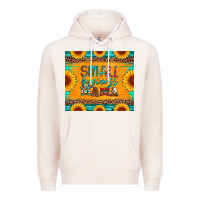 Pale Pink small business mama leopard turquoise aztec serape cowhide sunflowers Premium Hoodie - Artiststas