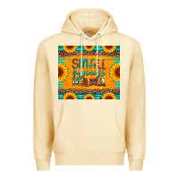 Pina Colada small business mama leopard turquoise aztec serape cowhide sunflowers Premium Hoodie - Artiststas