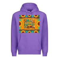 Purple small business mama leopard turquoise aztec serape cowhide sunflowers Premium Hoodie - Artiststas