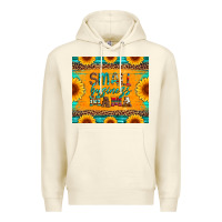 Sandshell small business mama leopard turquoise aztec serape cowhide sunflowers Premium Hoodie - Artiststas