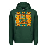 Sports Green small business mama leopard turquoise aztec serape cowhide sunflowers Premium Hoodie - Artiststas