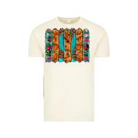 Vintage Arctic basketball serape cowhide turquoise leopard glitter  brushstrokes Vintage Tee - Artiststas