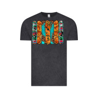 Vintage Black basketball serape cowhide turquoise leopard glitter  brushstrokes Vintage Tee - Artiststas