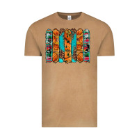 Vintage Camel basketball serape cowhide turquoise leopard glitter  brushstrokes Vintage Tee - Artiststas
