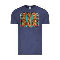 Vintage Denim basketball serape cowhide turquoise leopard glitter  brushstrokes Vintage Tee - Artiststas