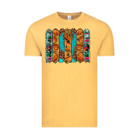 Vintage Mustard basketball serape cowhide turquoise leopard glitter  brushstrokes Vintage Tee - Artiststas