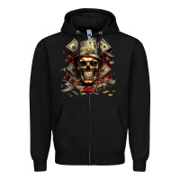 Black bad money Zipper Hoodie - Unal Design