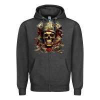 Charcoal Heather bad money Zipper Hoodie - Unal Design