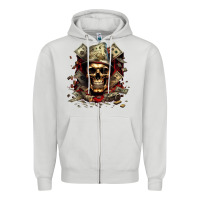 Dove Grey bad money Zipper Hoodie - Unal Design
