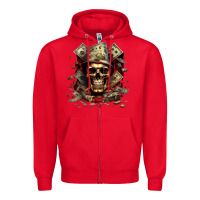 Red bad money Zipper Hoodie - Unal Design