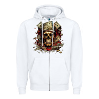 White bad money Zipper Hoodie - Unal Design