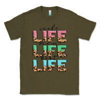 Army Green wife life mom life best life Classic Tee - MaliasSmallBusiness