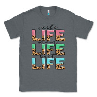 Charcoal Heather wife life mom life best life Classic Tee - MaliasSmallBusiness
